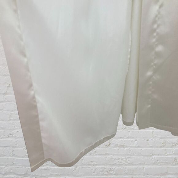 Morgan Taylor Vintage Ivory Bridal Robe S Long Satin - Picture 12 of 16